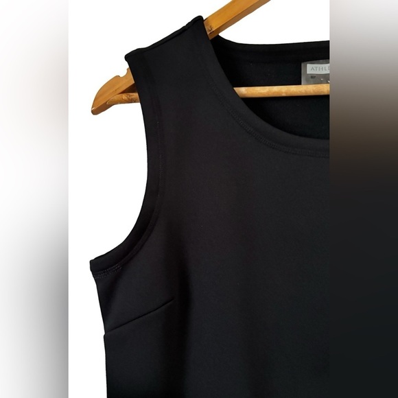 Athleta Hot When You’re Not scba knt flce drss w 2 frnt zp pckts & bnd hm SZ MP - Picture 8 of 11